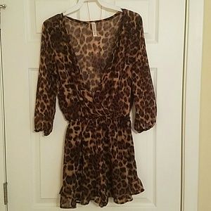 Cheetah Print Romper
